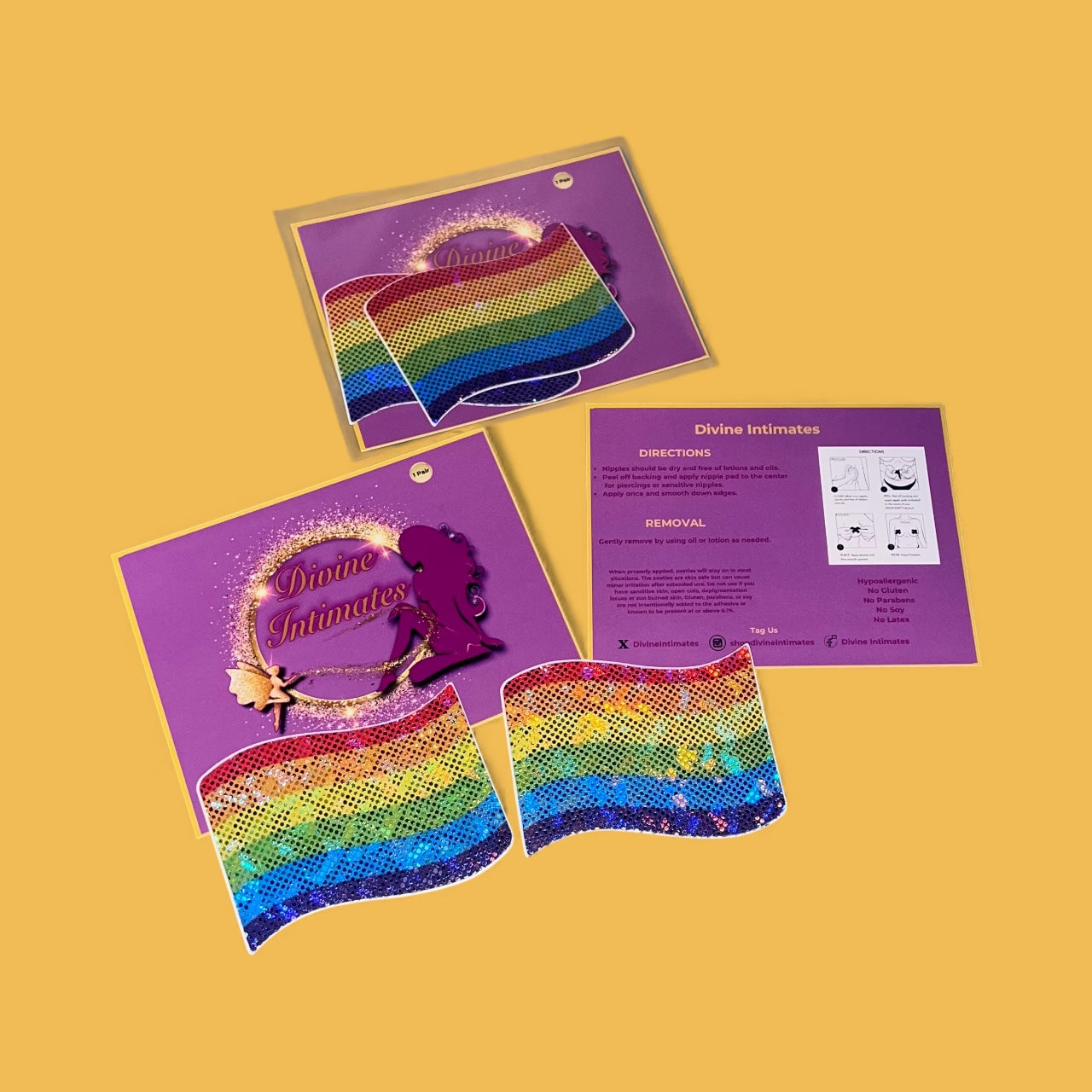 Rainbow Flag Nipple Covers