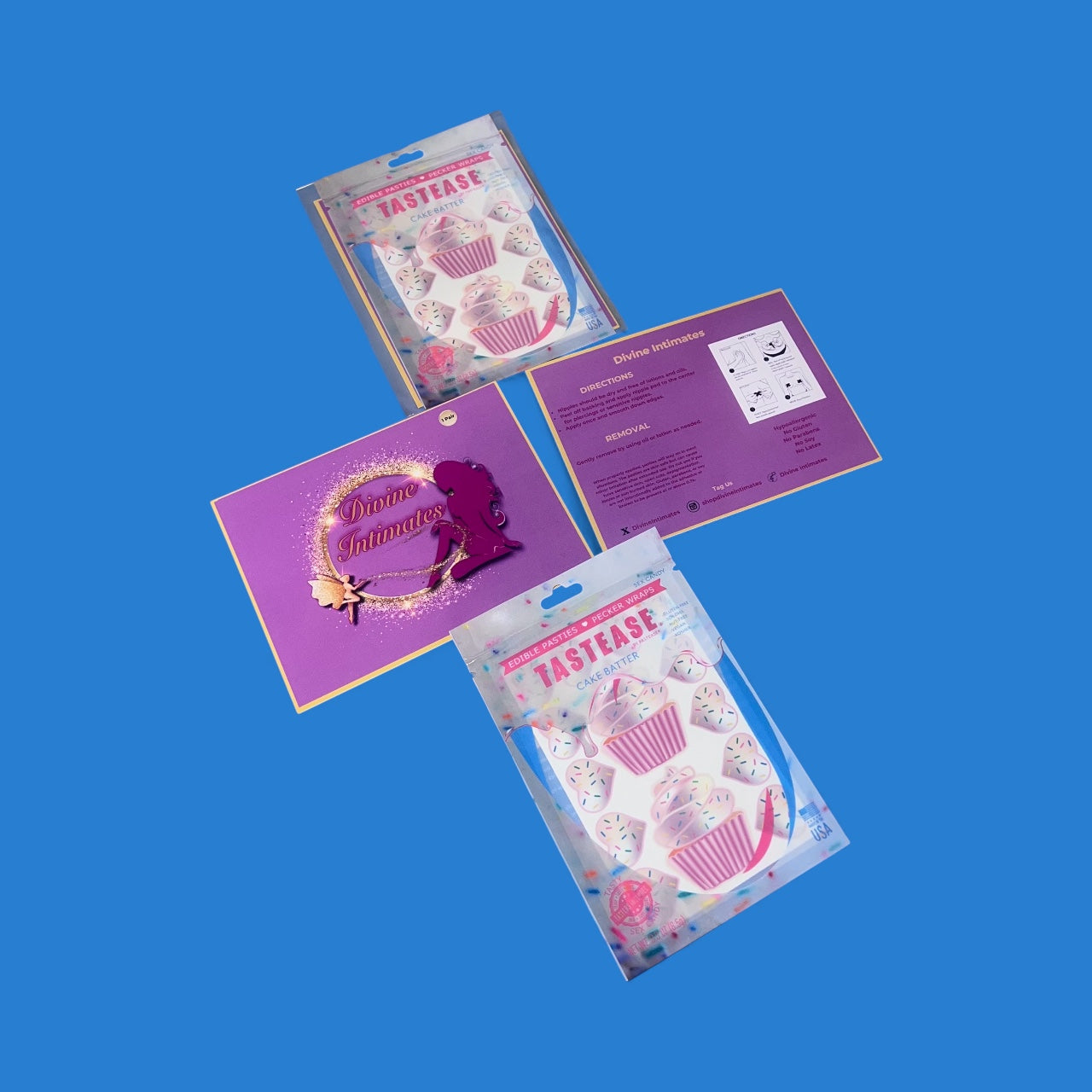 Edible Cake Batter Flavor Nipple and Penis Covers