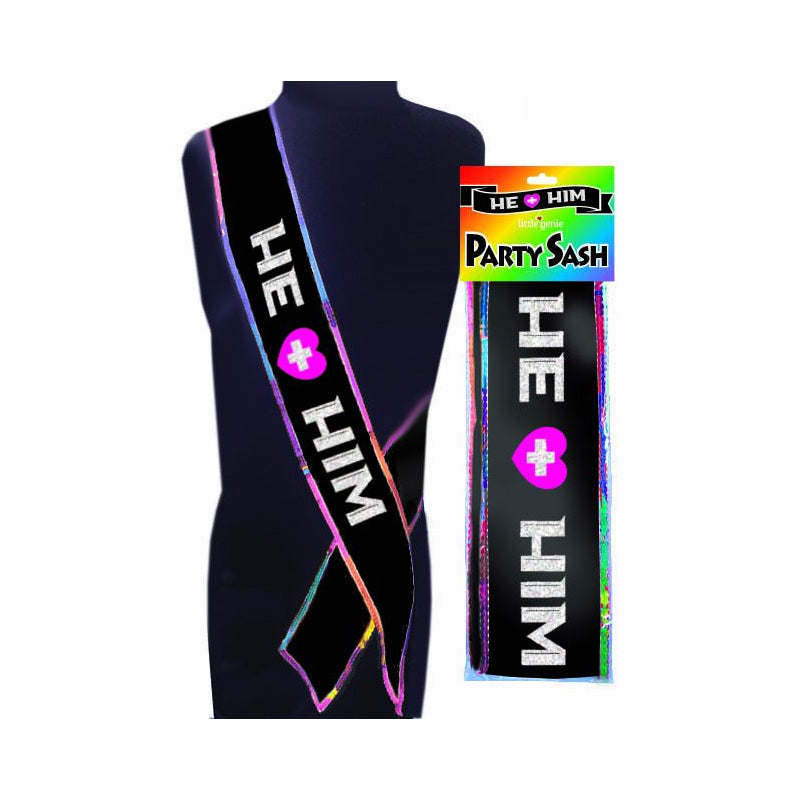 He + Him Sash