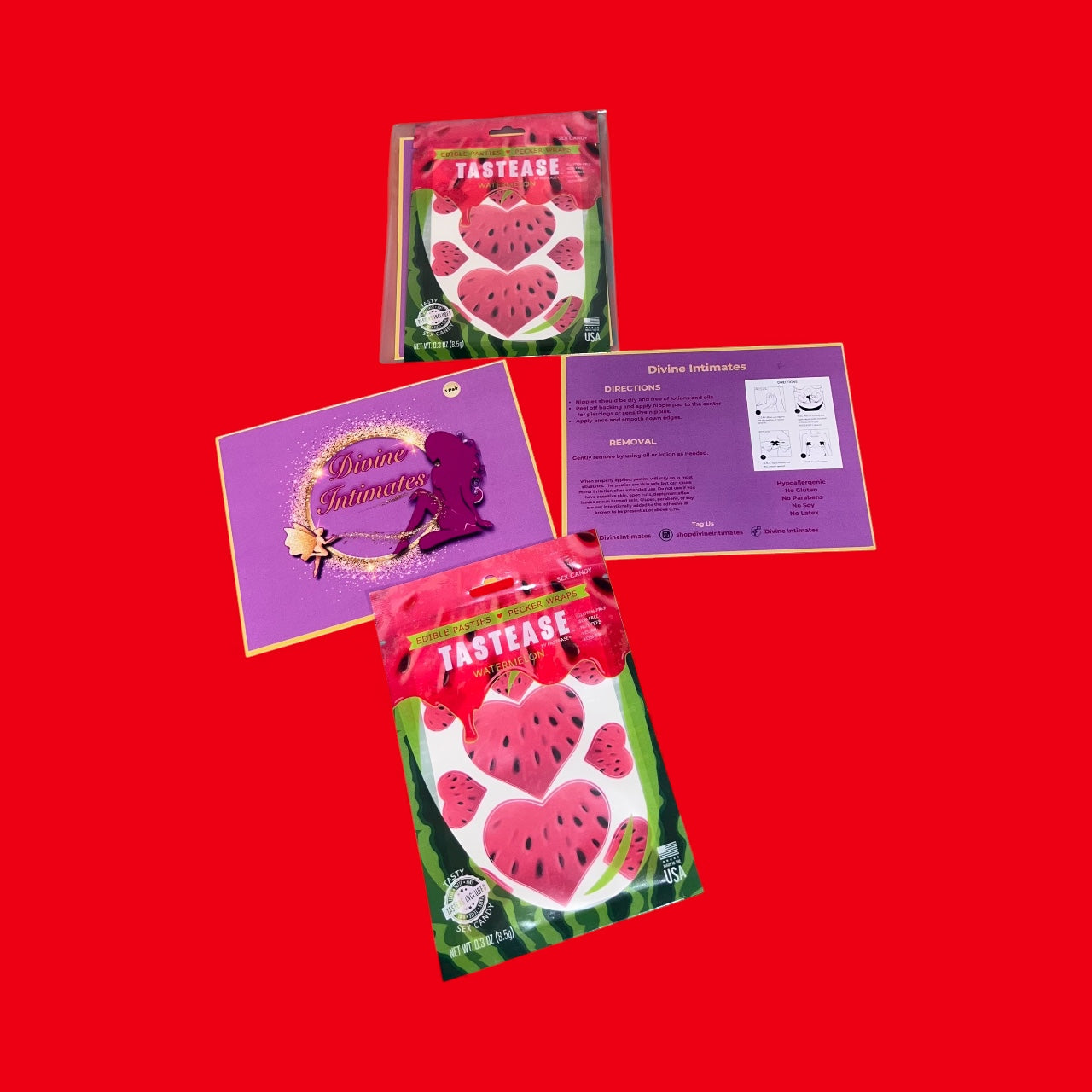 Edible Watermelon Flavor Nipple and Penis Covers