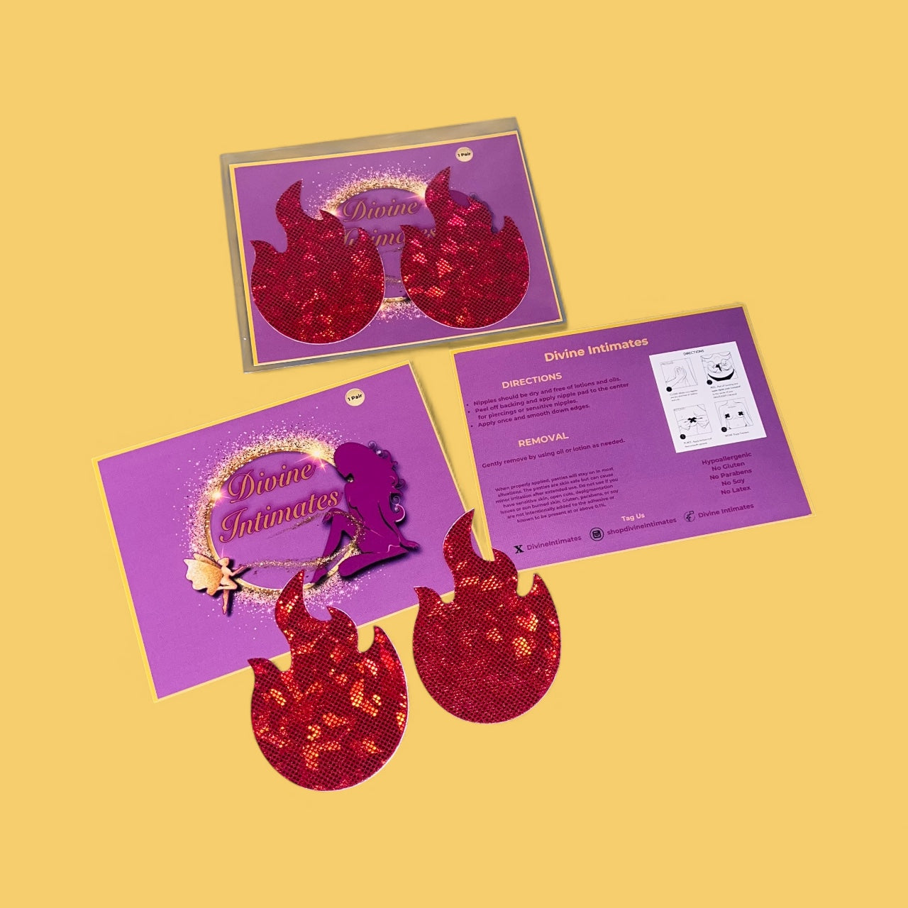 Sequin Flame Nipple Covers