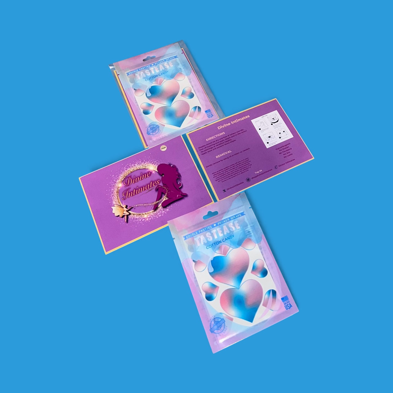 Edible Cotton Candy Flavor Nipple and Penis Covers