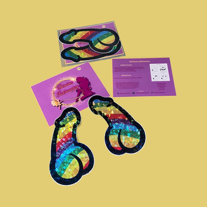 Penis Rainbow Pride Nipple Covers