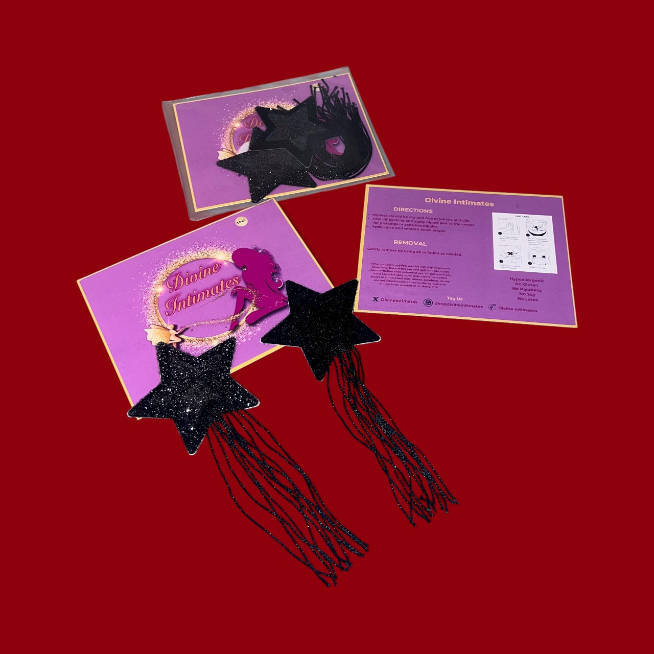 Star Glitter Tassel Nipple Covers